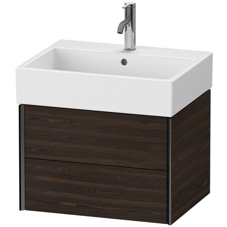 Xviu Wall-Mounted Vanity Unit Brushed Walnut